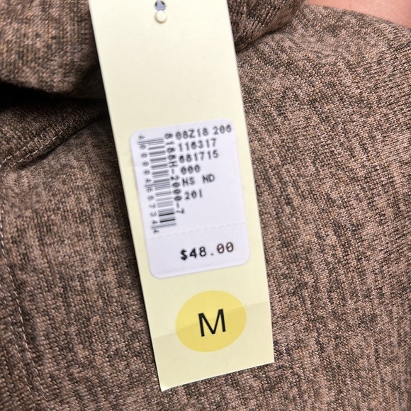 Medium brown midi soft dress with attached necklace. Tacera brand. Fall vibes - Picture 3 of 5